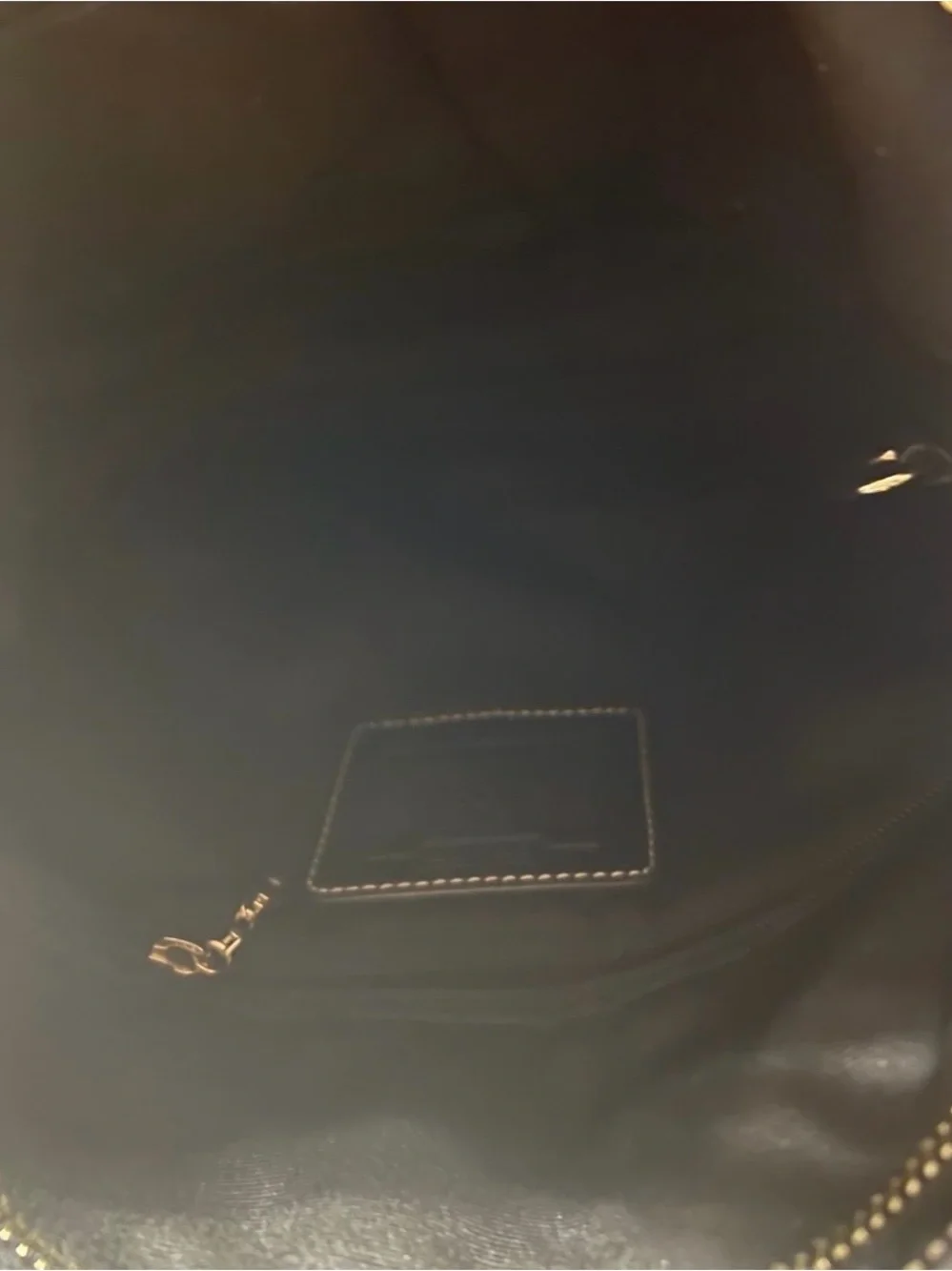 Coach Black and Gray Monogram Crossbody with Tassel